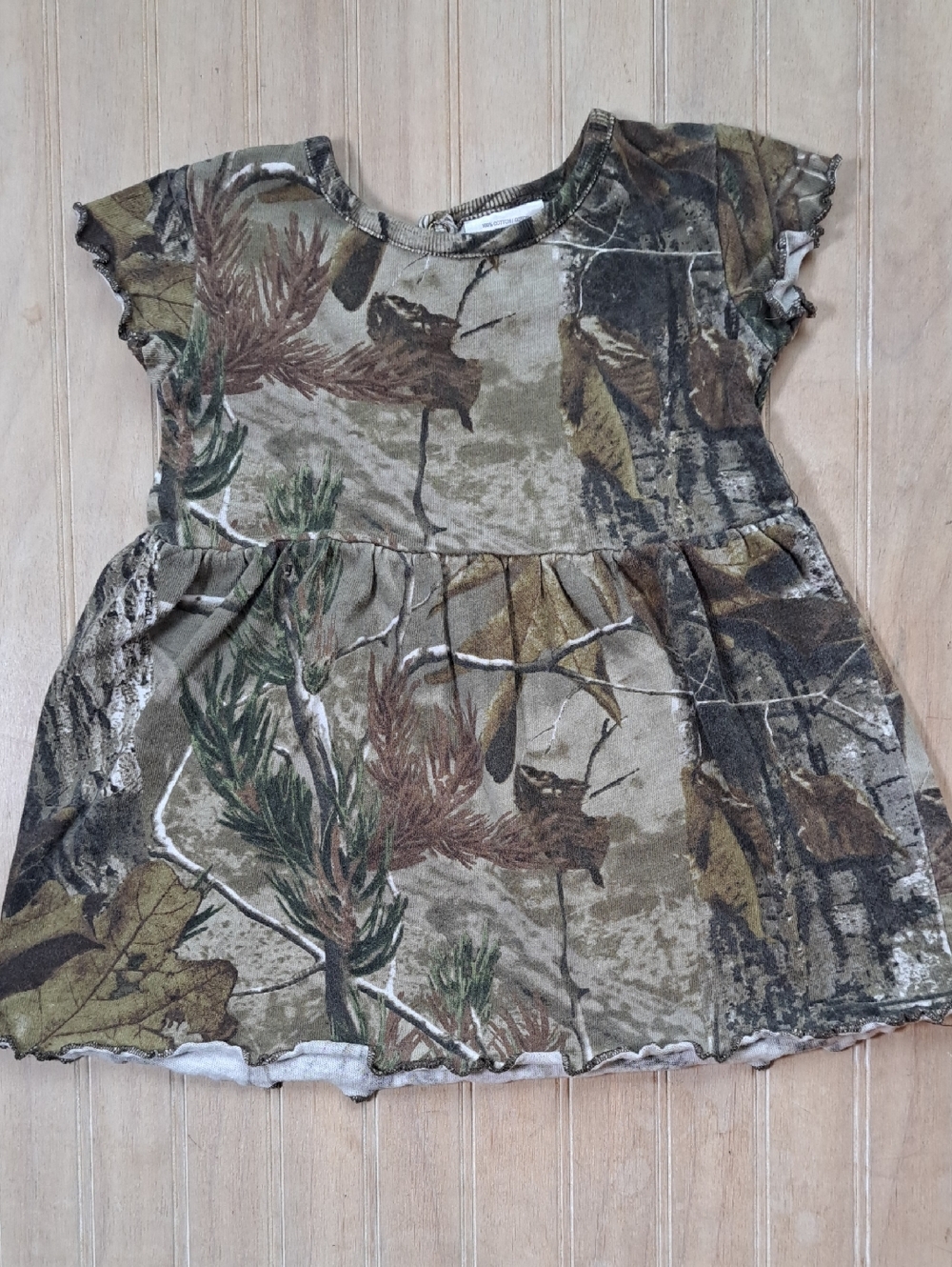 Bass Pro Shops Realtree Camo 100% Cotton Baby Girl Dress Outdoor Hunting Comfy
